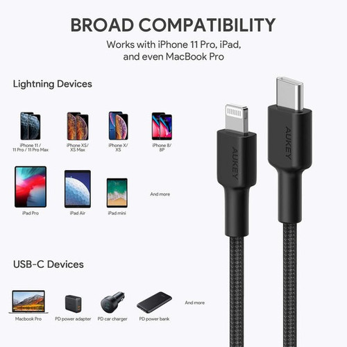 Aukey Cable USB-C Lightning CB-CL03