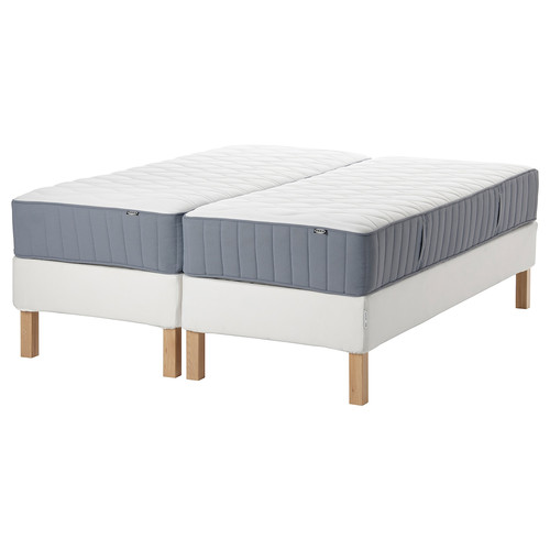 ESPEVÄR/VÅGSTRANDA Divan bed, white/medium firm light blue, 180x200 cm