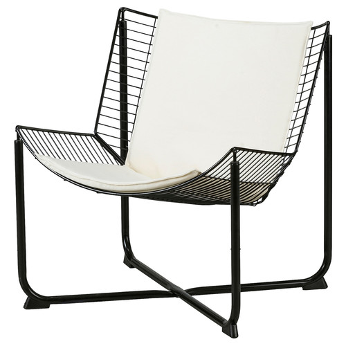 SKÅLBODA Armchair, black/Ransta beige