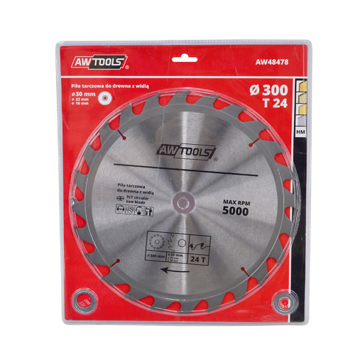 AW Wood Cutting TCT Circular Saw Blade 300x30/22/16x30t