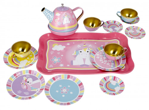 Happy Tea Time Metal Playset Unicorn 14pcs 3+