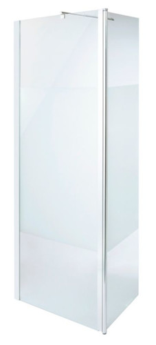 Cooke & Lewis Shower Walk-in Panel Onega 80+45cm, chrome/pattern