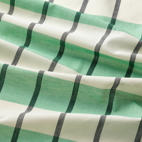 GLANSHAGTORN Curtain, 1 piece, green white/black, 300x250 cm
