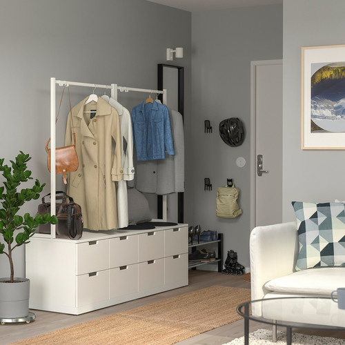 NORDLI Chest of 8 drawers, white, 160x169 cm
