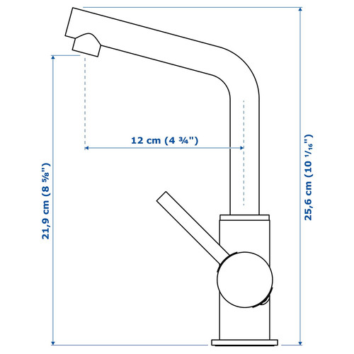 LUNDSKÄR Wash-basin mixer tap, black