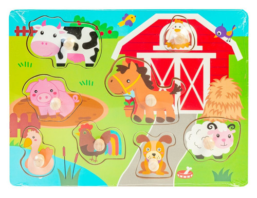 Smily Play Wooden Puzzle Farm 18m+