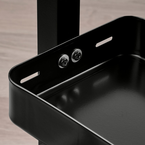VATTENKAR Desktop shelf, black, 49x15 cm