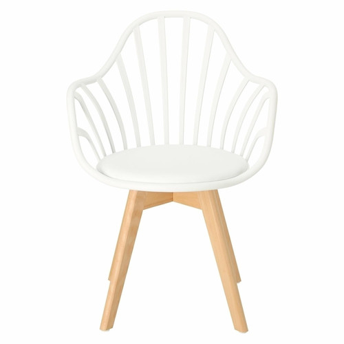 Chair with Armrests Sirena, white
