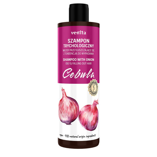 VENITA Trichological Formula Shampoo for Greasy Hair with Onion 95% Natural Vegan 300ml