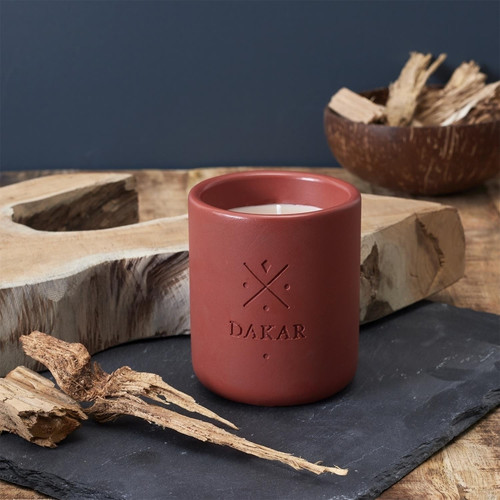Concrete Candle Terre de feu Earth Dakar, terracotta