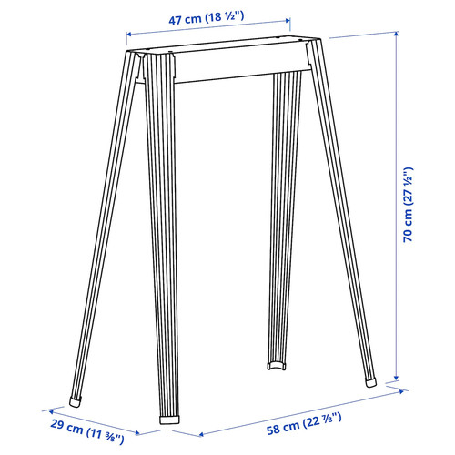 NÄRSPEL Trestle, dark grey metal