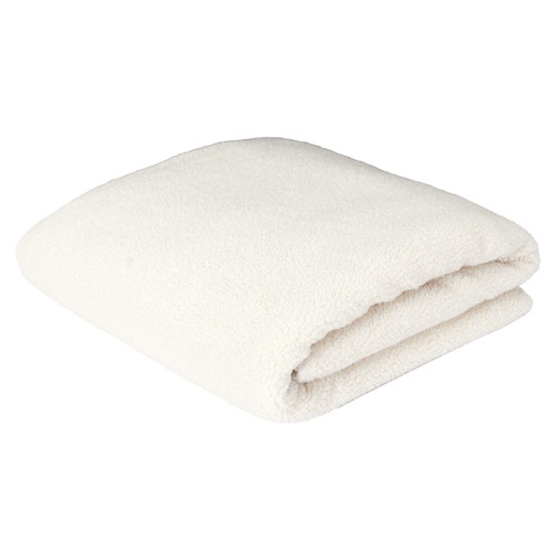 Blanket Throw Sherpa 120x150cm, ecru