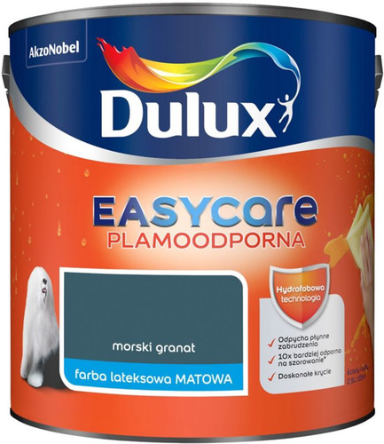 Dulux EasyCare Matt Latex Paint 2.5L, sea dark blue