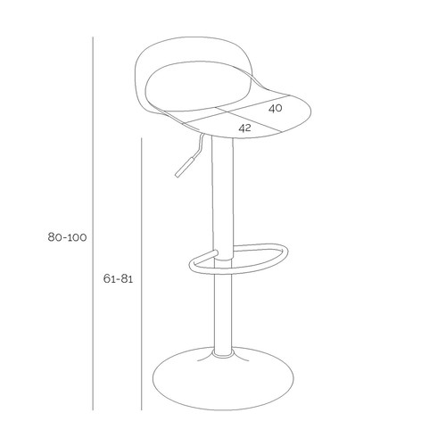 Bar Stool Nest Simplet, white