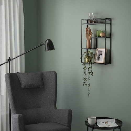 LINDÅSEN Display shelf, anthracite, 40x60 cm