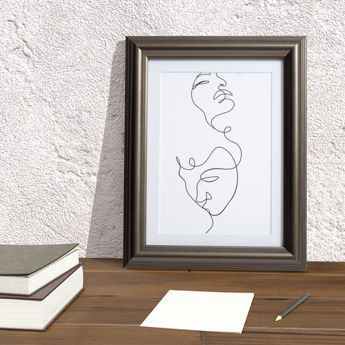 GoodHome Picture Frame Blanton 18 x 24 cm, antique silver