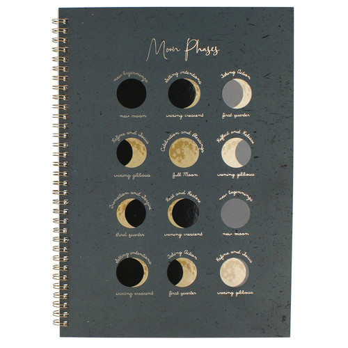 Spiral Notebook Moon A4 60 Pages