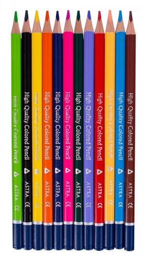 AstraTriangular Coloured Pencils Astrino 12 Colours 3+