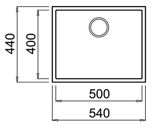 Teka Undermount Tegranite Sink One Bowl Square 50.40 TG, grey