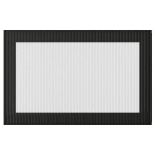 FÄLLSVIK Glass door, anthracite/reeded glass, 60x38 cm