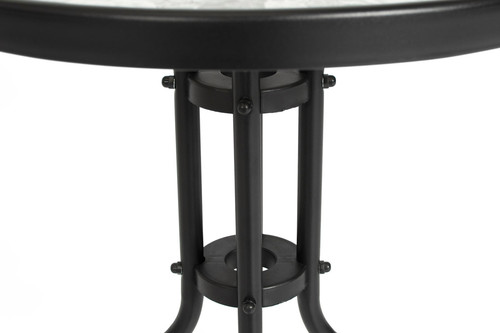 Elegant Outdoor Table with 2 Chairs, Duo 60 cm, grey
