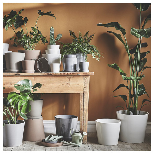 SOJABÖNA Plant pot, white, 12 cm