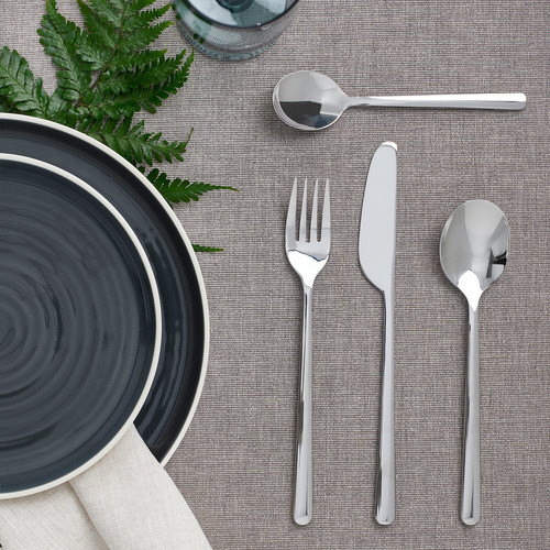 LÖFTESRIK 24-piece cutlery set, stainless steel