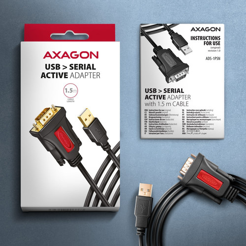 AXAGON ADS-1PSN Adapter Prolific USB2.0 > RS-232 serial