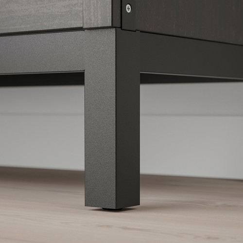 KALLAX Tv bench with underframe, black-brown, 147x39x78 cm