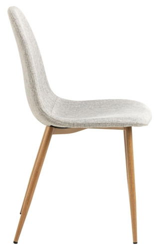 Dining Chair Celia, light grey/natural