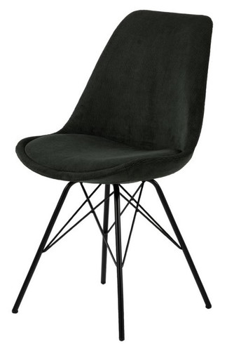 Dining Chair Eris, corduroy, dark green