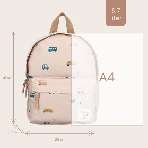 Kidzroom Children's Backpack Sweet Cars, brown