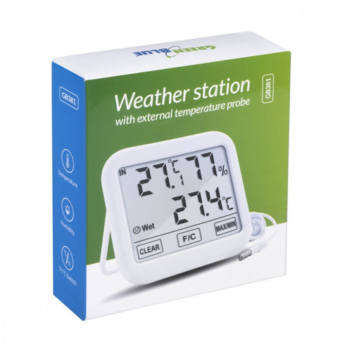 GreenBlue Weather Station with External Temperature Probe GB381