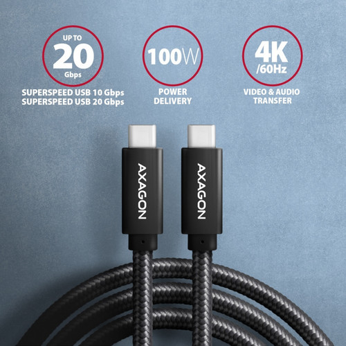 AXAGON USB Cable BUCM32-CM10AB USB-C - USB-C 3.2