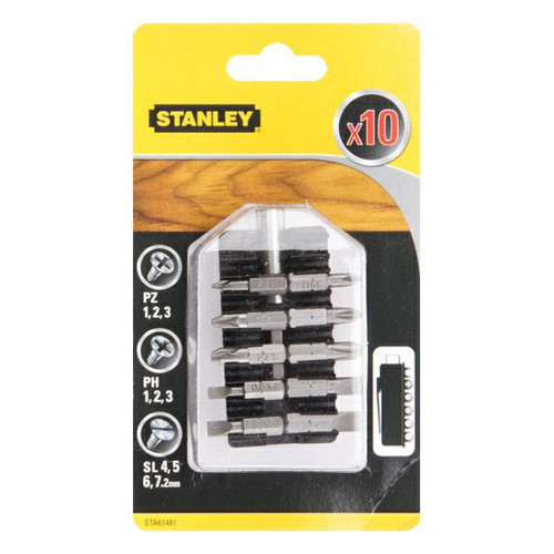 Stanley Screwdriver Bit Kit, 10pcs