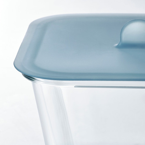 IKEA 365+ Food container, square, glass, 15x15 cm