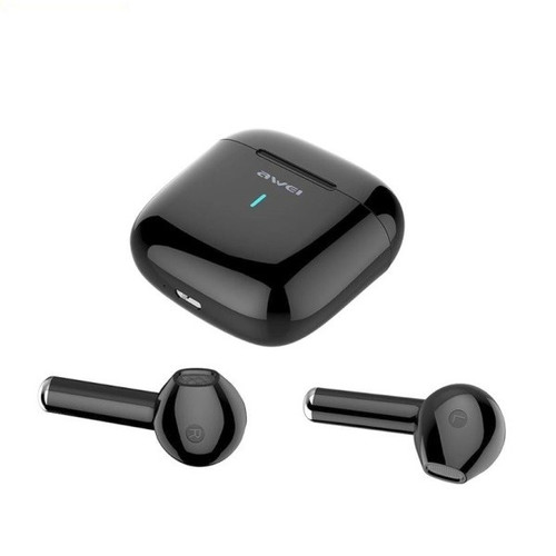 AWEI Bluetooth Headphones Earphones 5.0 T26 TWS + dock station, black