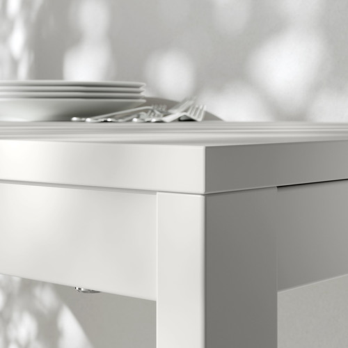 VIHALS Extendable table, white, 84/120x74 cm