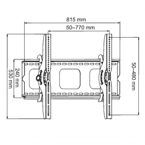 LCD TV Wall Mount 32-80" 80kg AR-08 Vertical Adjustment