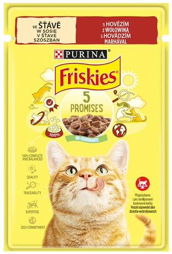 Friskies Cat Food Beef in Gravy 85g