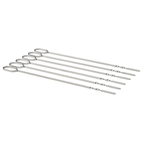 GRILLTIDER Skewer, stainless steel, 31 cm, 6 pack