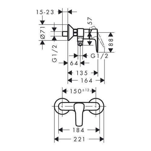 Hansgrohe Shower Mixer Tap My Sport