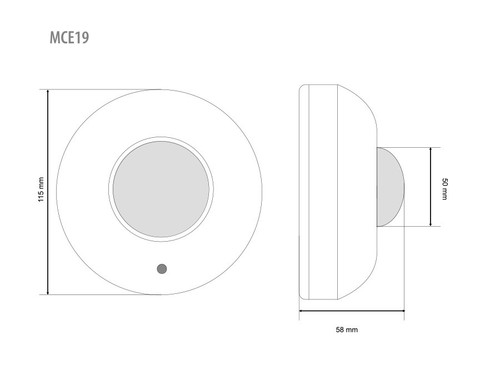 Maclean Ceiling PIR Motion Sensor MCE19