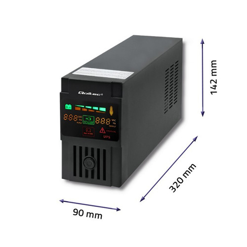 Qoltec UPS MONOLITH 800VA 480W LCD USB