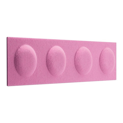 Decorative Wall Panel 60 x 15 cm, felt, block, pastel pink