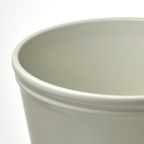 KÖRSBÄRSBJÖRK Plant pot, light grey/beige, 32 cm