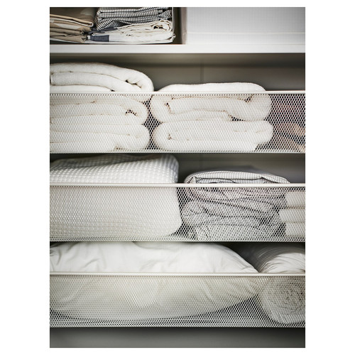 PAX / LINNABERG Wardrobe combination, white/patterned, 100x60x236 cm