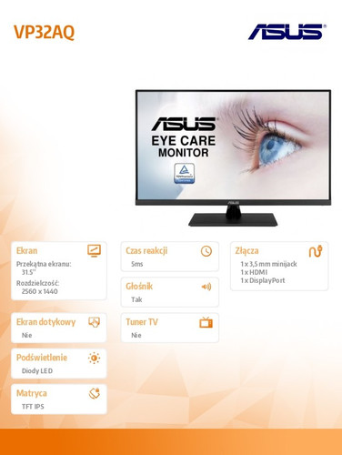 Asus 31.5" Eye Care Monitor VP32AQ