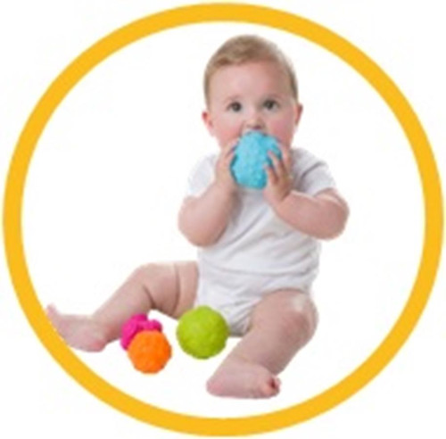 Playgro Textured Sensory Balls 4pcs 9m+