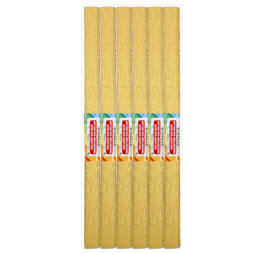 Crepe Paper 50x200cm 6pcs, gold